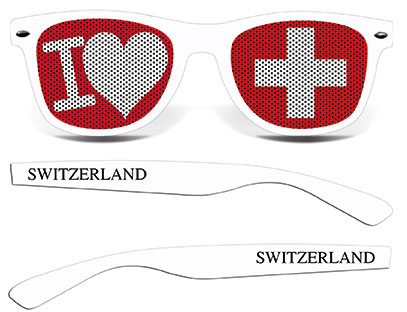 Schweiz Brille Weltmeisterschaft WM Fanbrille Sonnenbrille Schweizbrille 