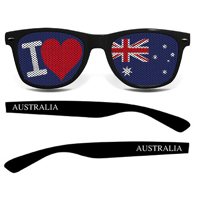brille australien collage i love schwarz