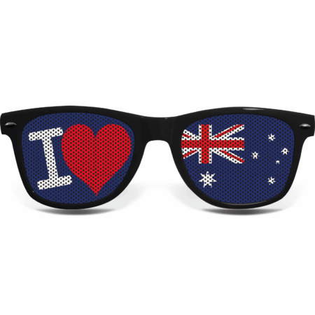 brille australien i love schwarz