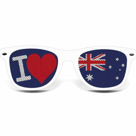 brille australien i love weiss