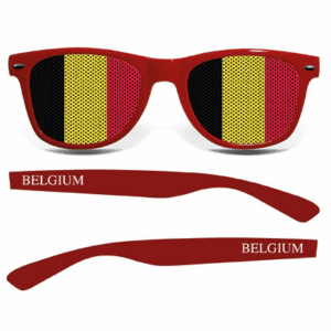 Belgien Fanbrille Rot Flagge