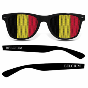 Belgien Fanbrille Schwarz Flagge