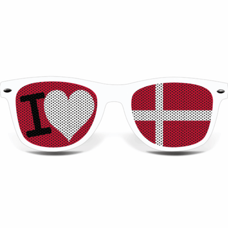 brille collage Daenemark love white