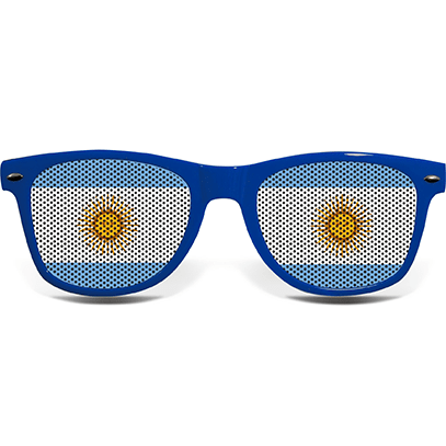 brille collage argentinia blau