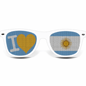 Argentinien Brille I LOVE (weiß) – Bild 2