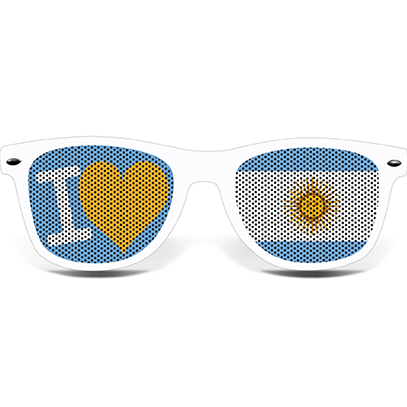 brille collage argentinia love weiss