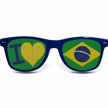 brille collage brasil love blau