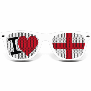 England Fanbrille I LOVE (weiß) – Bild 2