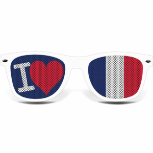 Frankreich Fanbrille I LOVE W – Bild 2