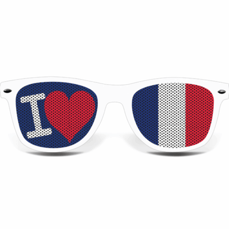 brille collage frankreich love weiss