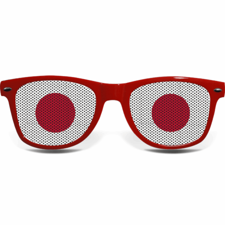 brille collage japan red