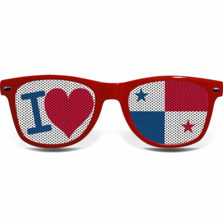 brille collage panama love rot