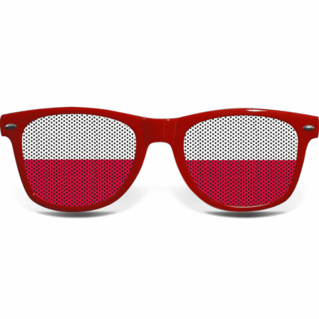 brille collage polen red