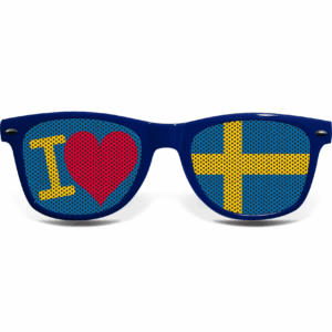 Schweden Fanbrille I LOVE B 4 Schweden Fanbrille I LOVE B – Bild 2
