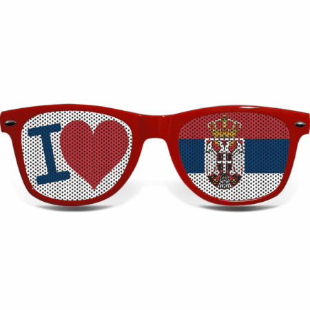 brille collage serbien love rot
