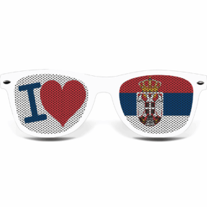 Serbien Fanbrille I LOVE W – Bild 2