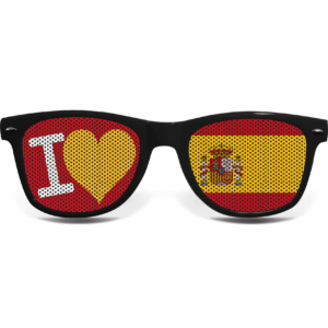 Spanien Fanbrille I LOVE (schwarz) – Bild 2