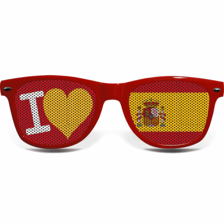 brille collage spain love red