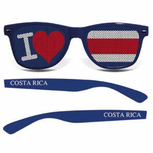 Costa Rica Fanbrille I LOVE (blau)
