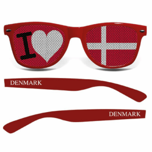 Dänemark Brille I LOVE (rot)