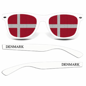 Dänemark Fanbrille (weiß)