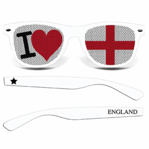 England Fanbrille I LOVE (weiß)