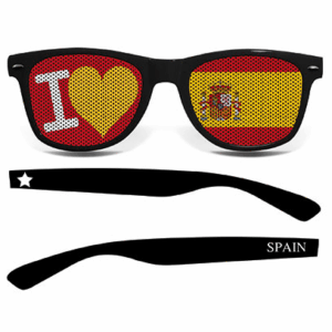 Spanien Fanbrille I LOVE (schwarz)