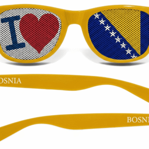Bosnien Fan Sonnenbrille Gelb